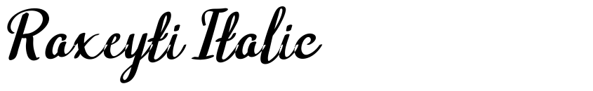Font Raxeyti Italic by rozi